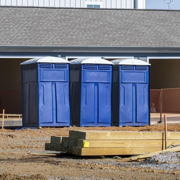 Heavy-duty construction site porta potty in Ypsilanti, Michigan